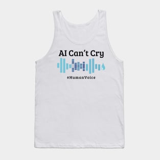 AI Can't Cry Blue Tank Top